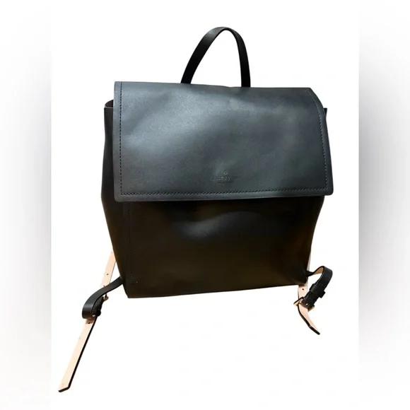 Kate Spade Megyn Sommerville Road Black Leather Backpack - Picture 1 of 6